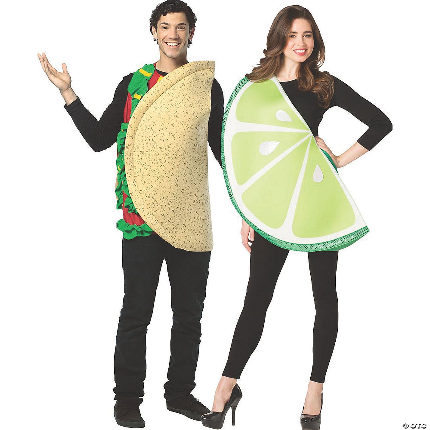 Unisex | Adults Taco and Lime Couple Costumes