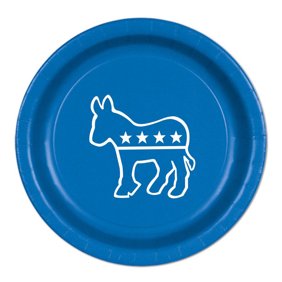 Beistle Blue Democratic Plates - Patriotic | Party Supply | Decoration