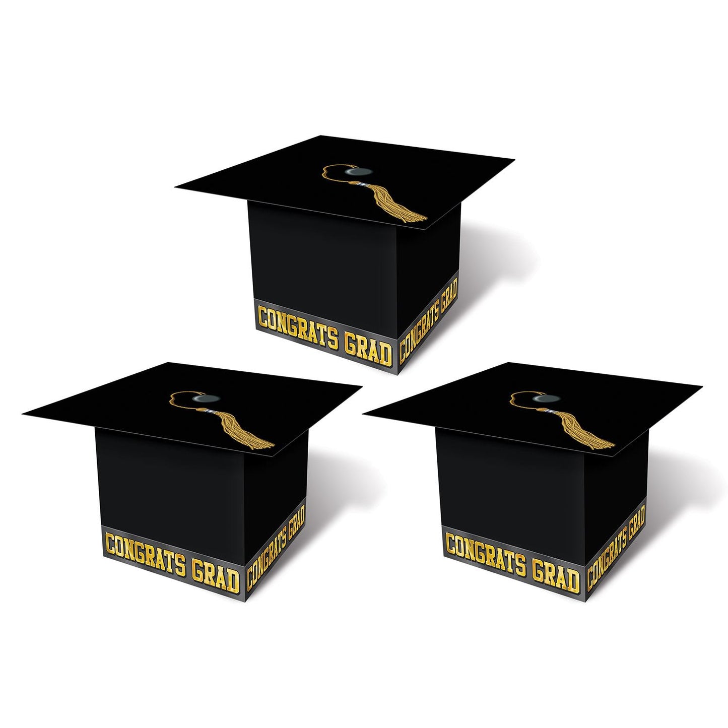 Beistle Black Grad Cap Favor Boxes - Graduation | Party Supply | Decoration