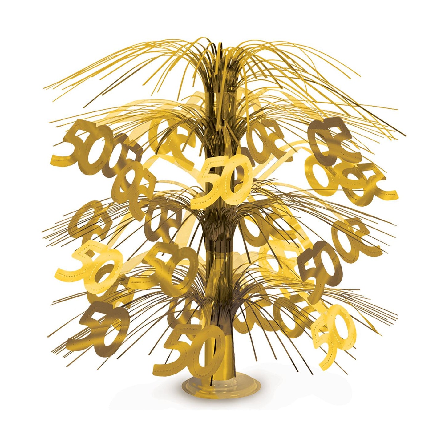 Beistle 50 Cascade Centerpiece - Gold - Anniversary | Party Supply