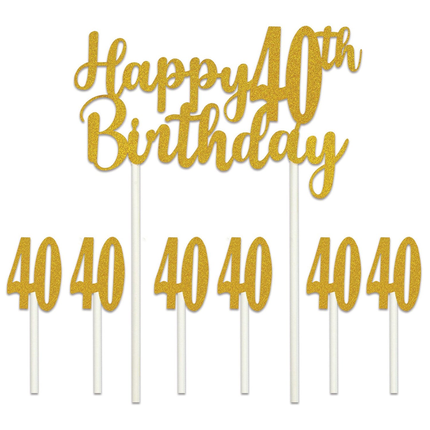 Beistle Happy "40th" Birthday Cake Topper - Birthday-Age Specific | Party