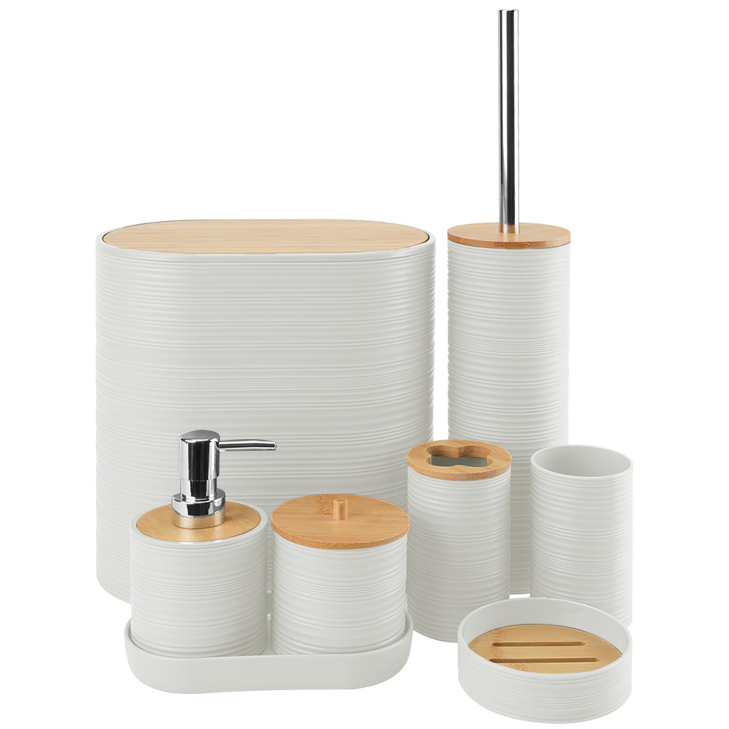 8Pcs Bathroom Accessories Set Bathroom Holder Set with Soap Dispenser 0313