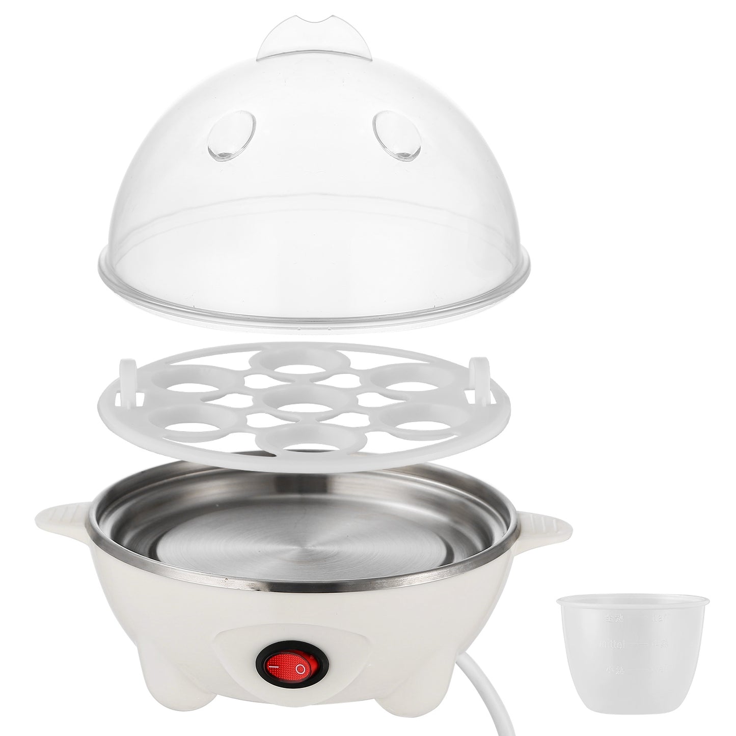 Electric Egg Cooker 7-Capacity BPA-Free Hard-Boiled Egg Maker w/ Auto-Off 3705