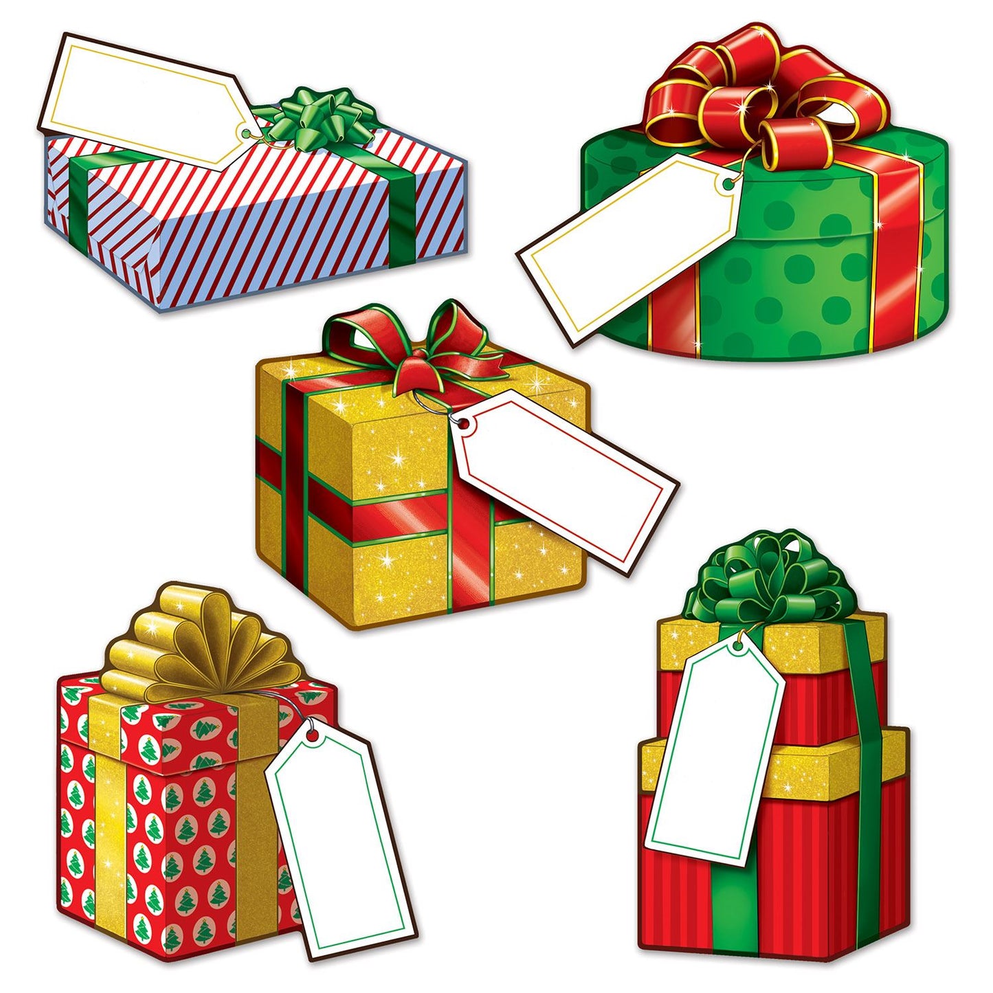 Beistle Mini Christmas Gift Cutouts - Christmas/Winter | Party Supply