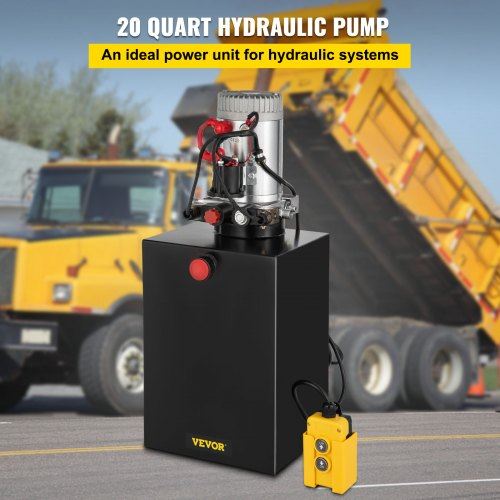 20 Quart Hydraulic Power Unit Double Acting Hydraulic Dump Trailer Pump (12V D