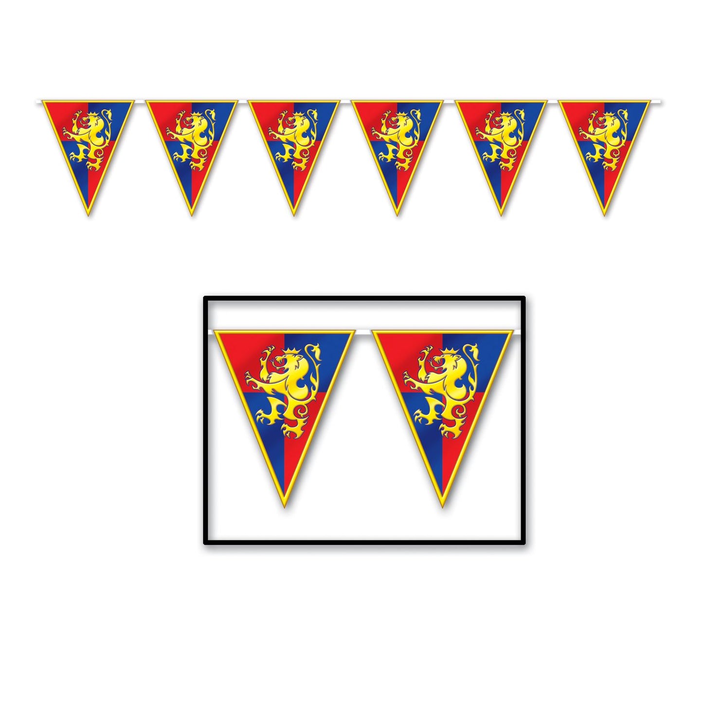 Beistle Medieval Pennant Banner, 12 ft | Party Supply | Decoration