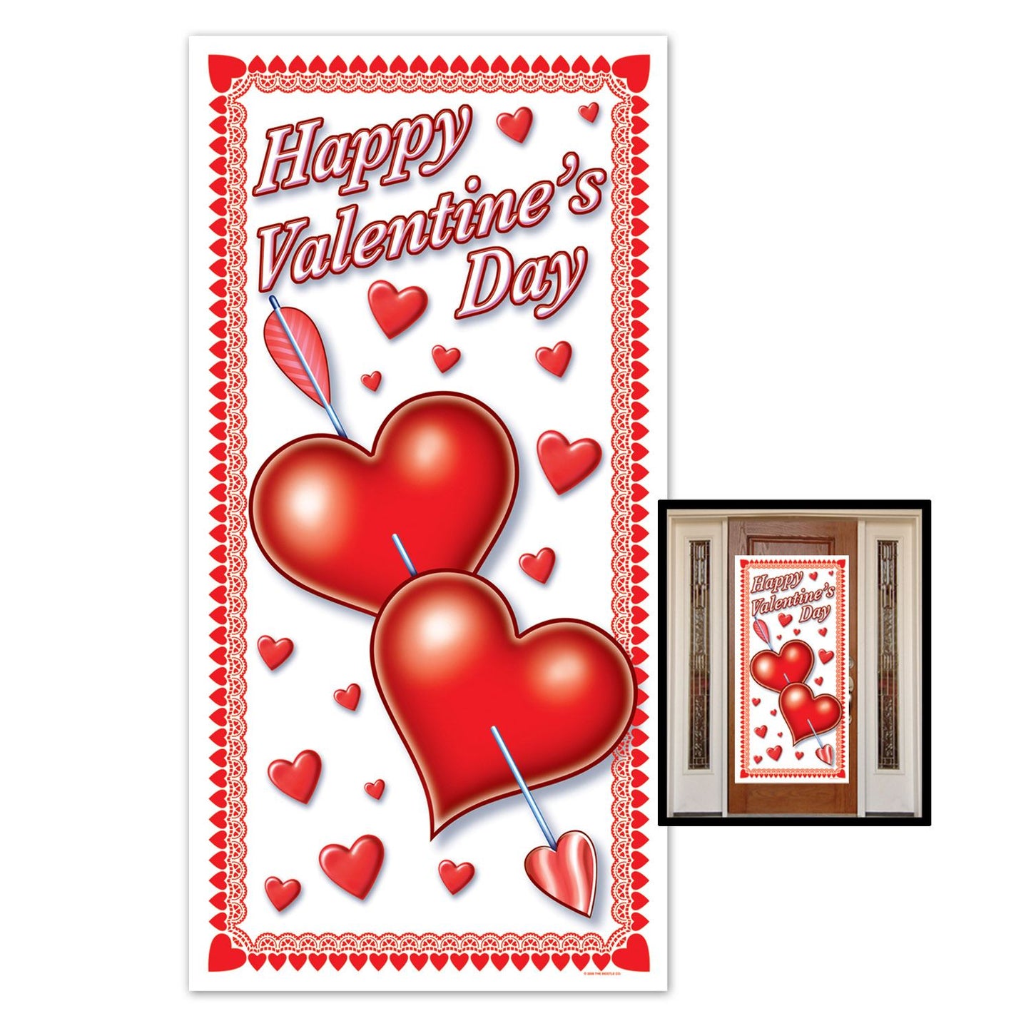 Beistle Happy Valentine's Day Door Cover - Valentines | Party Supply