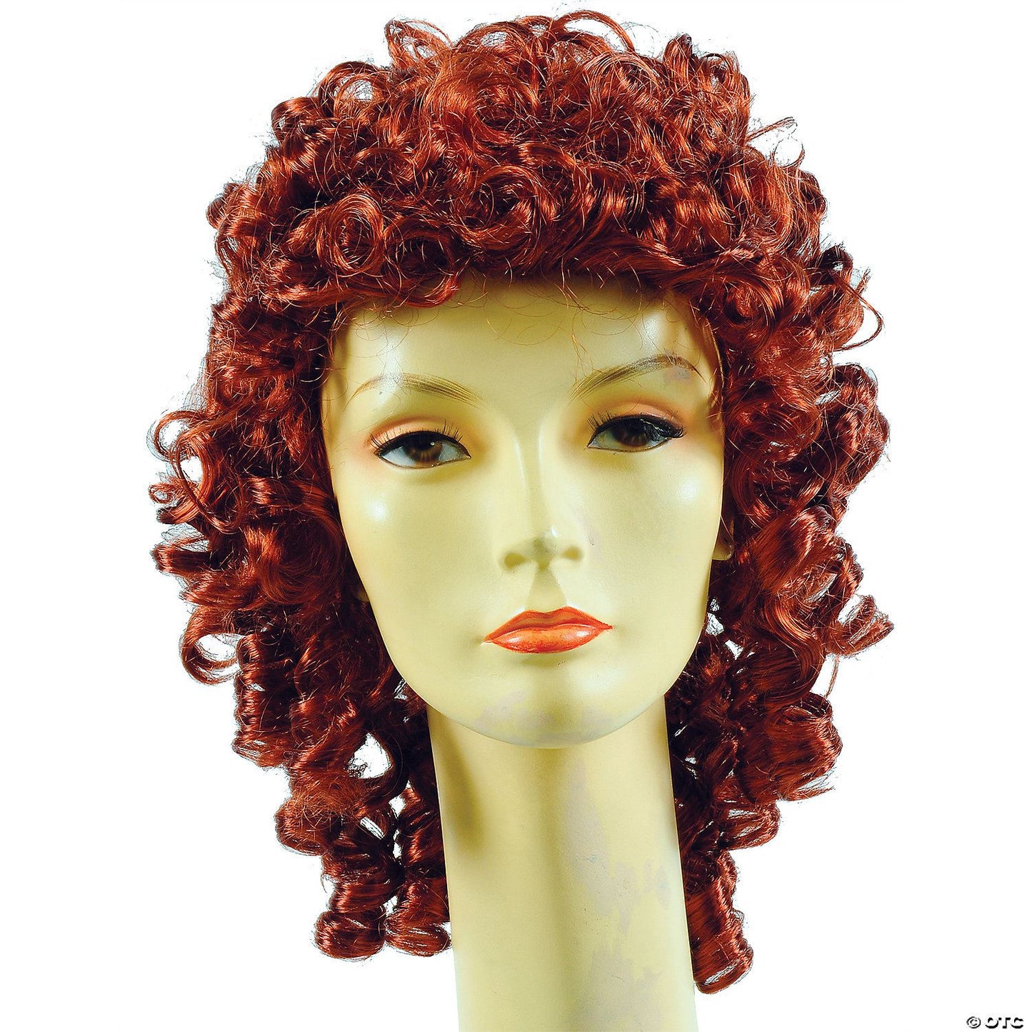 Womens Curly Wig | Dark Auburn