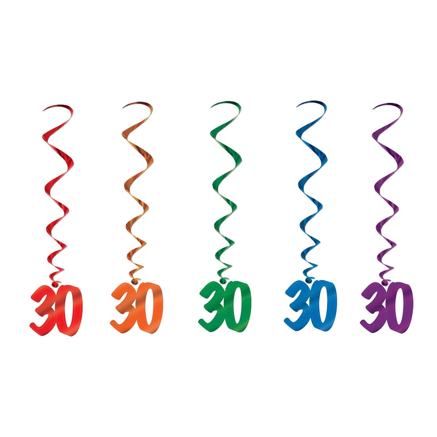 Beistle 30th Whirls - Birthday-Age Specific | Party Supply | Decoration