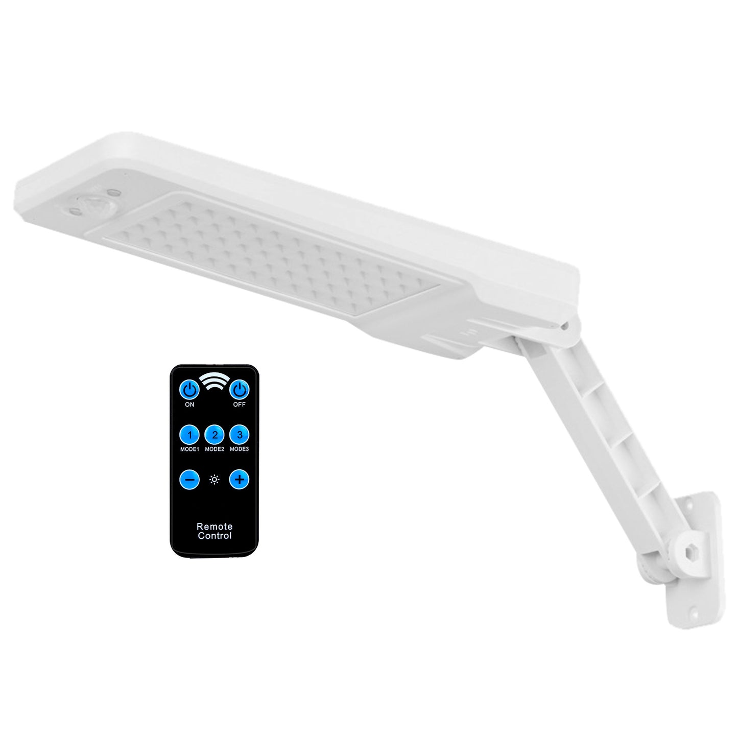 Solar Wall Light Outdoor 60LEDs PIR Motion Sensor Remote Control Wireless L 4608