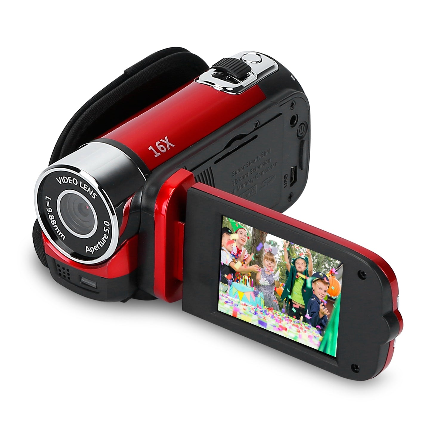 HD 1080P Digital Video Camcorder 2.7in 16X Zoom DV Camera 270° Rotation 5044