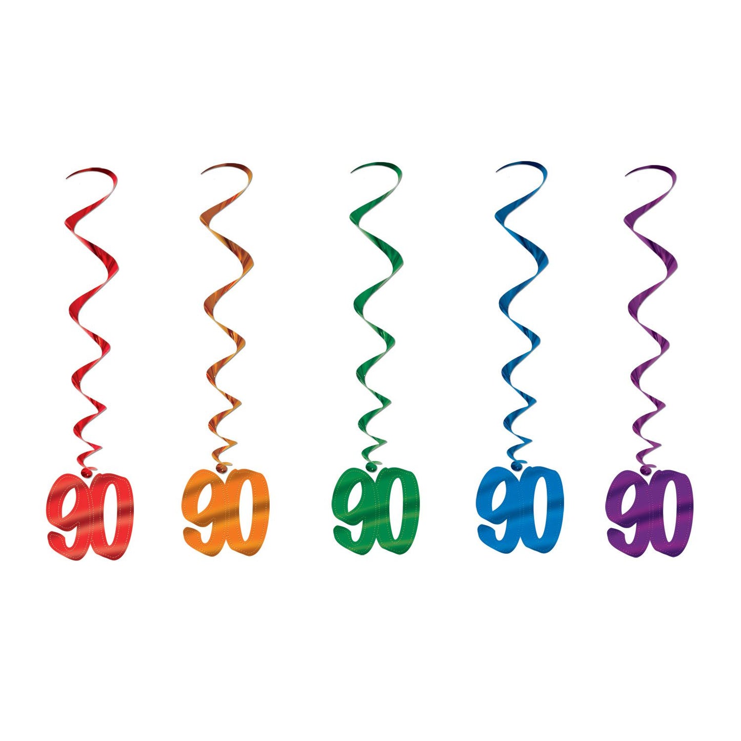 Beistle 90 Whirls - Birthday-Age Specific | Party Supply | Decoration