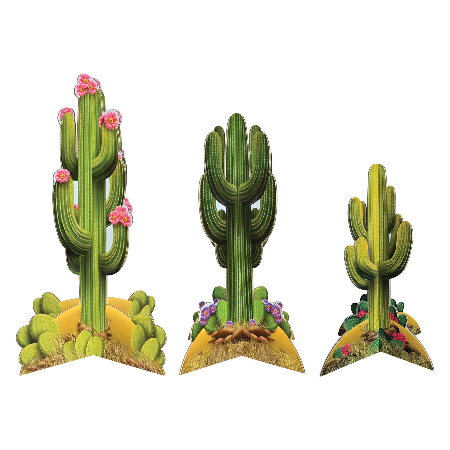 Beistle 3-D Cactus Centerpieces - Western | Party Supply | Decoration