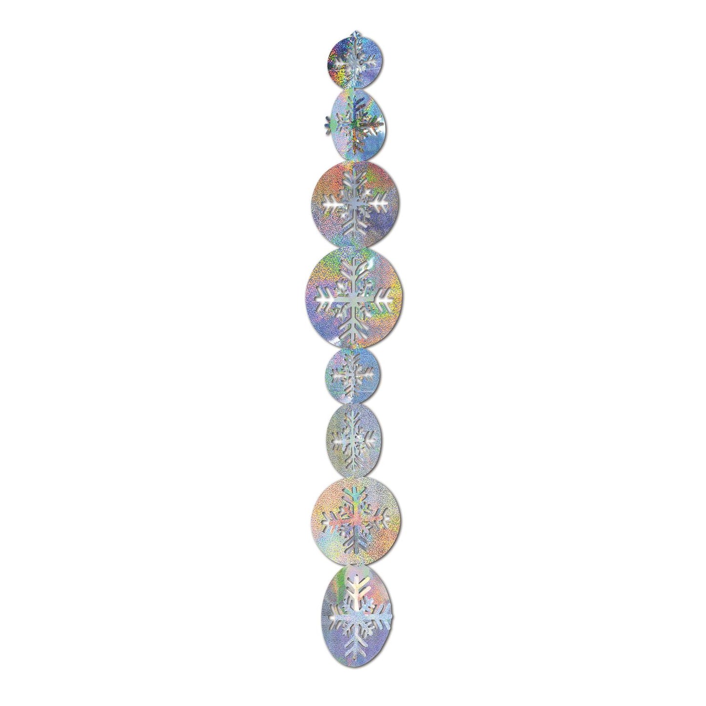 Beistle 3-D Prismatic Snowflake Gleam N Garland - Christmas/Winter | Party