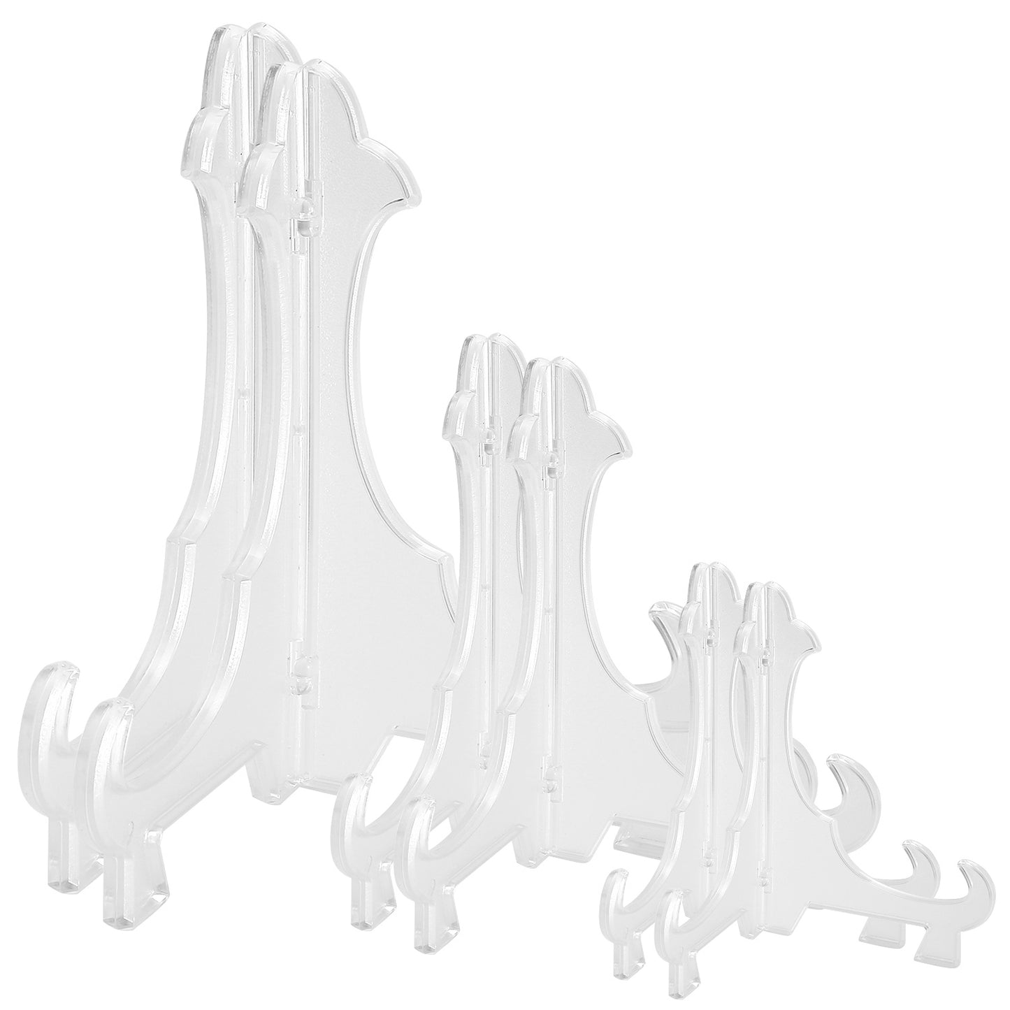 6Pcs Plastic Easels Plate Display Stand Picture Frame Holder for Photo Dish Art