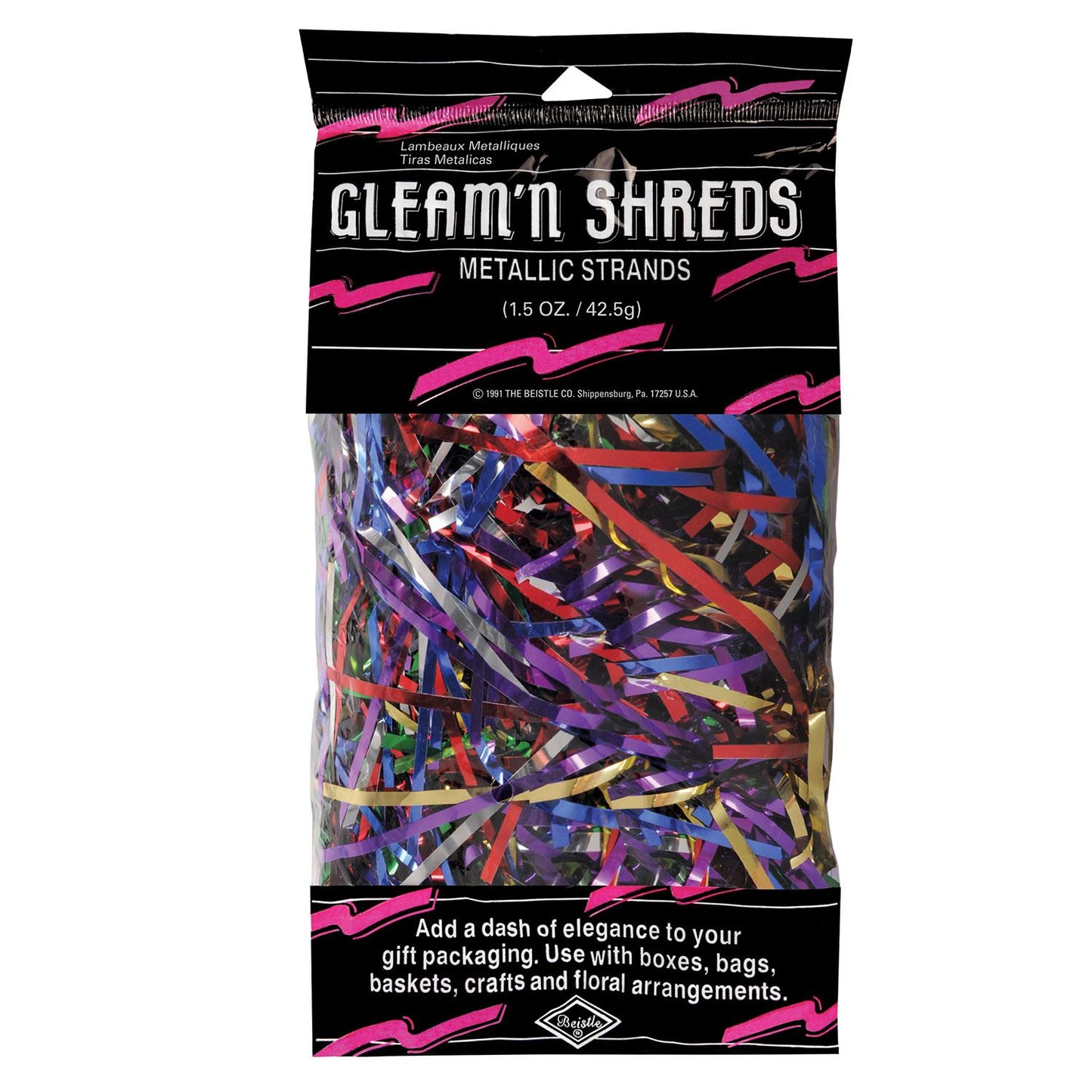 Beistle Multi-Color Gleam N Shreds - Party Supply Decoration