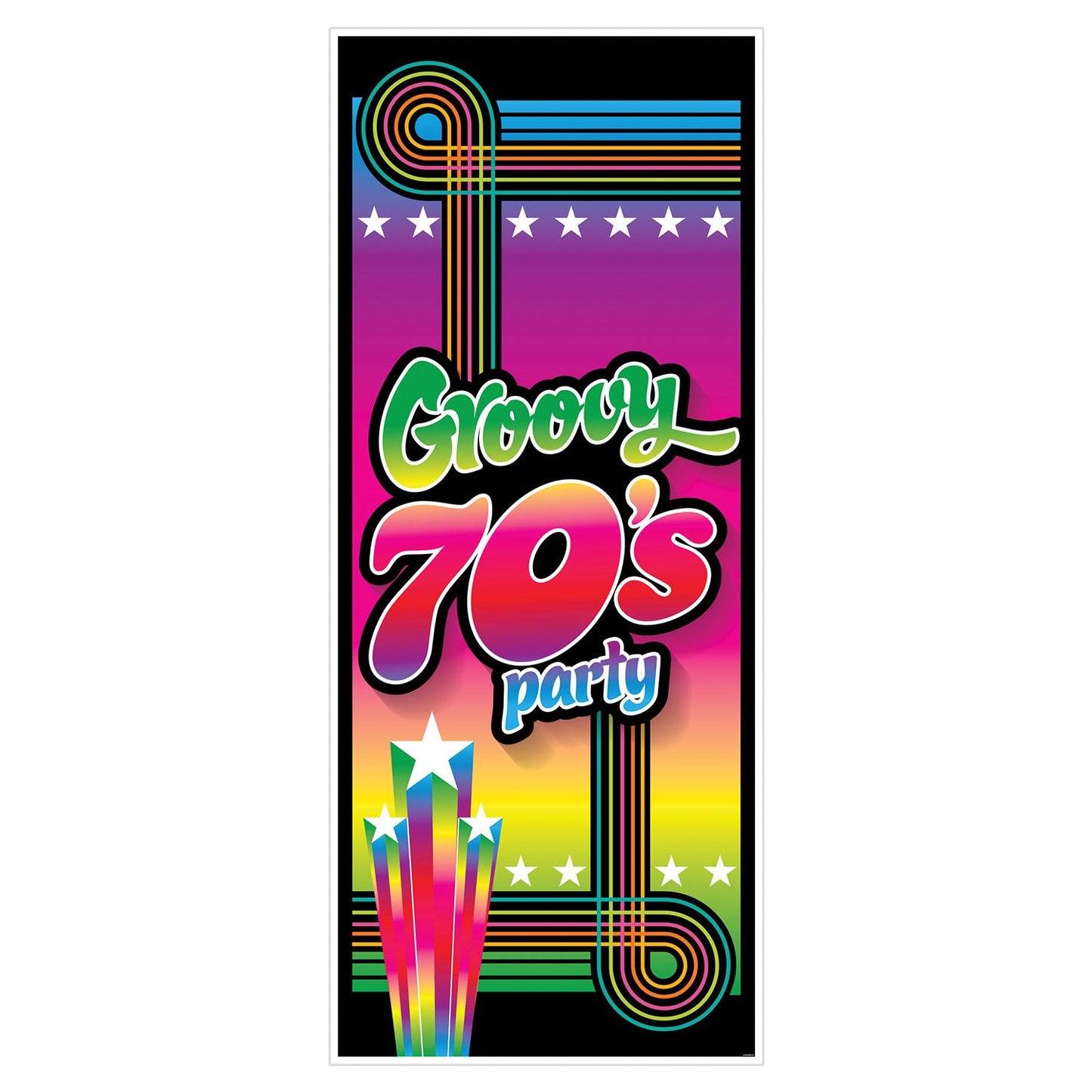 Beistle 70's Groovy Party Door Cover | Party Supply | Decoration