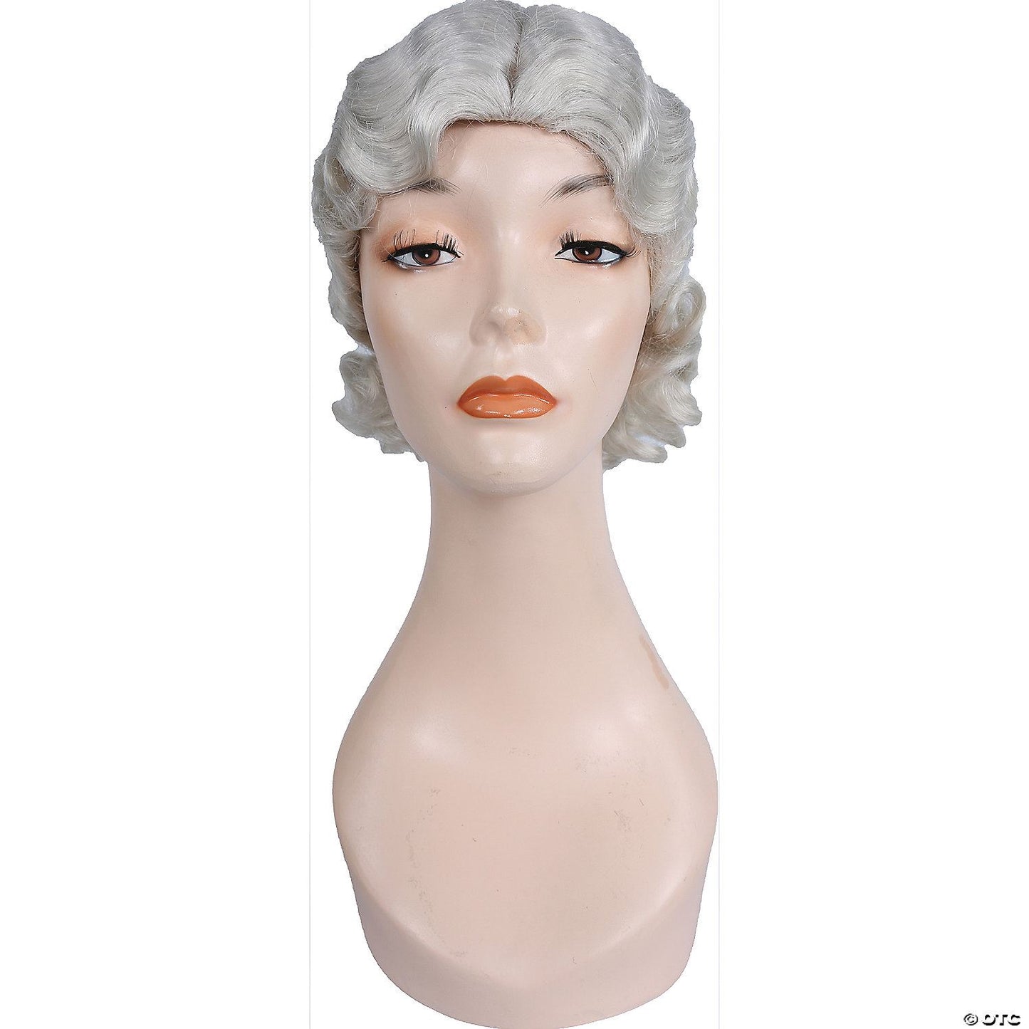 Womens Fingerwave Fluff Wig | Black-White