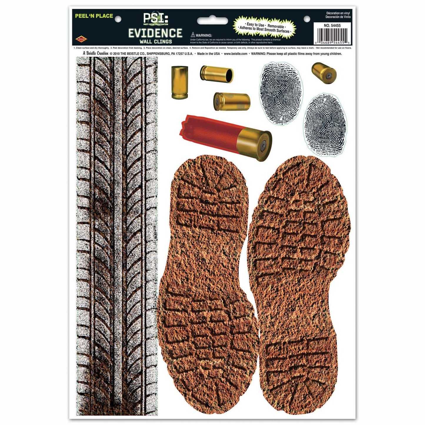 Beistle PSI Evidence Peel N Place - Crime Scene | Party Supply | Decoration