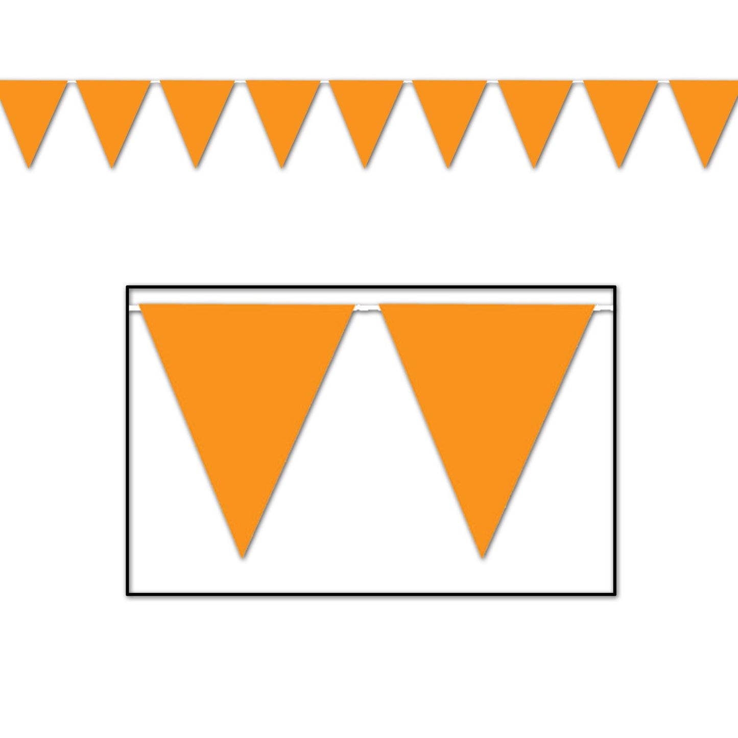 Beistle Orange Indoor/Outdoor Pennant Banner, 12 ft - General Occasion | Party