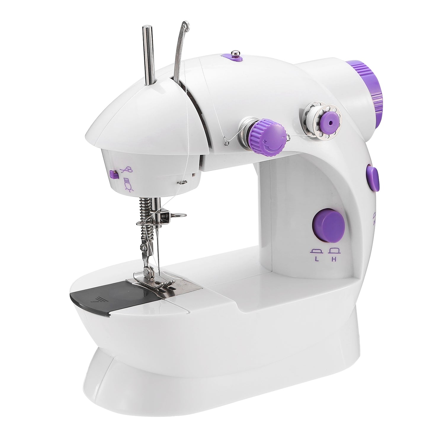 Electric Sewing Machine Portable 2 Speed Overlock Foot w/ Foot Pedal LED Li 3518
