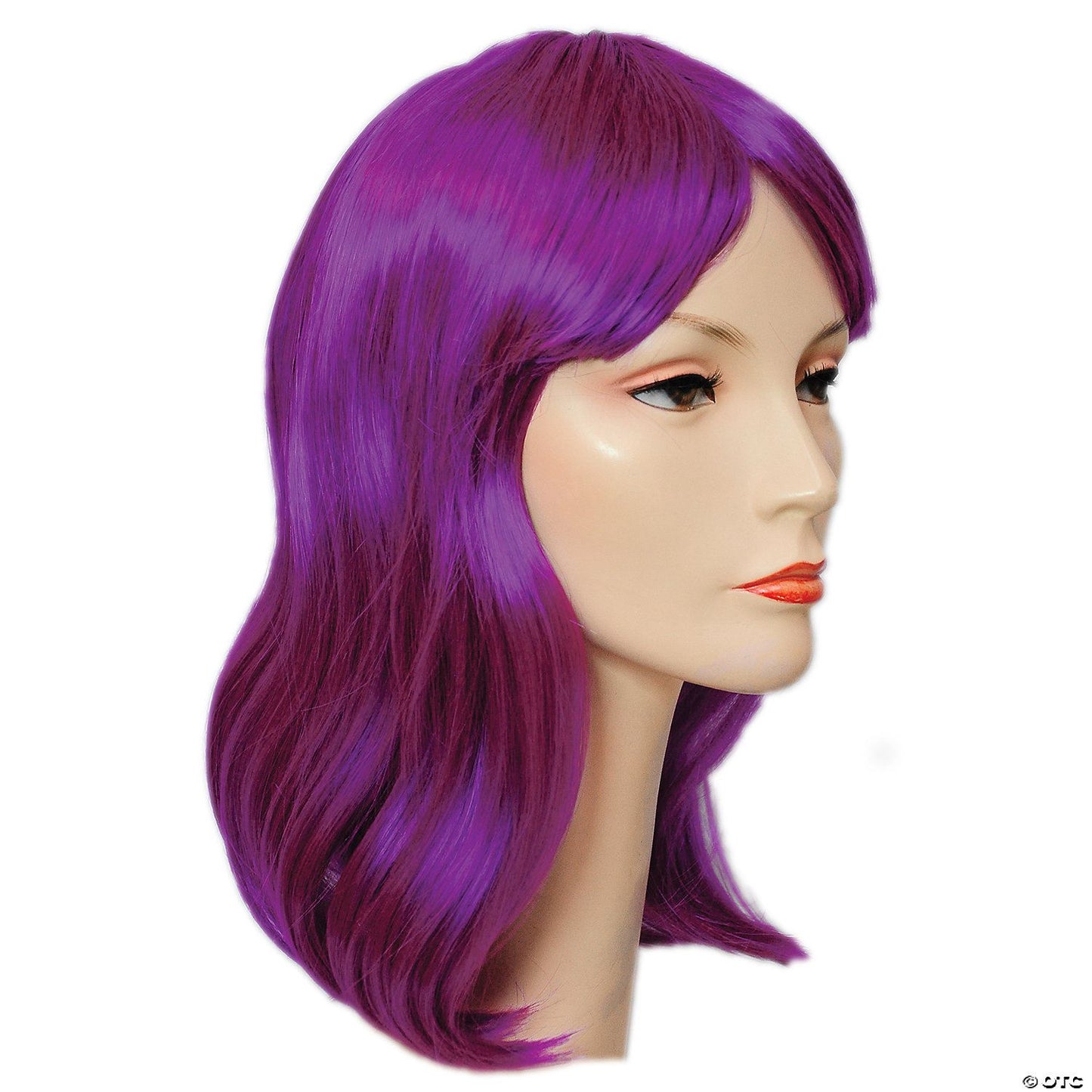 Womens New Round Cleo Wig Dark Purple | Purple-Dark