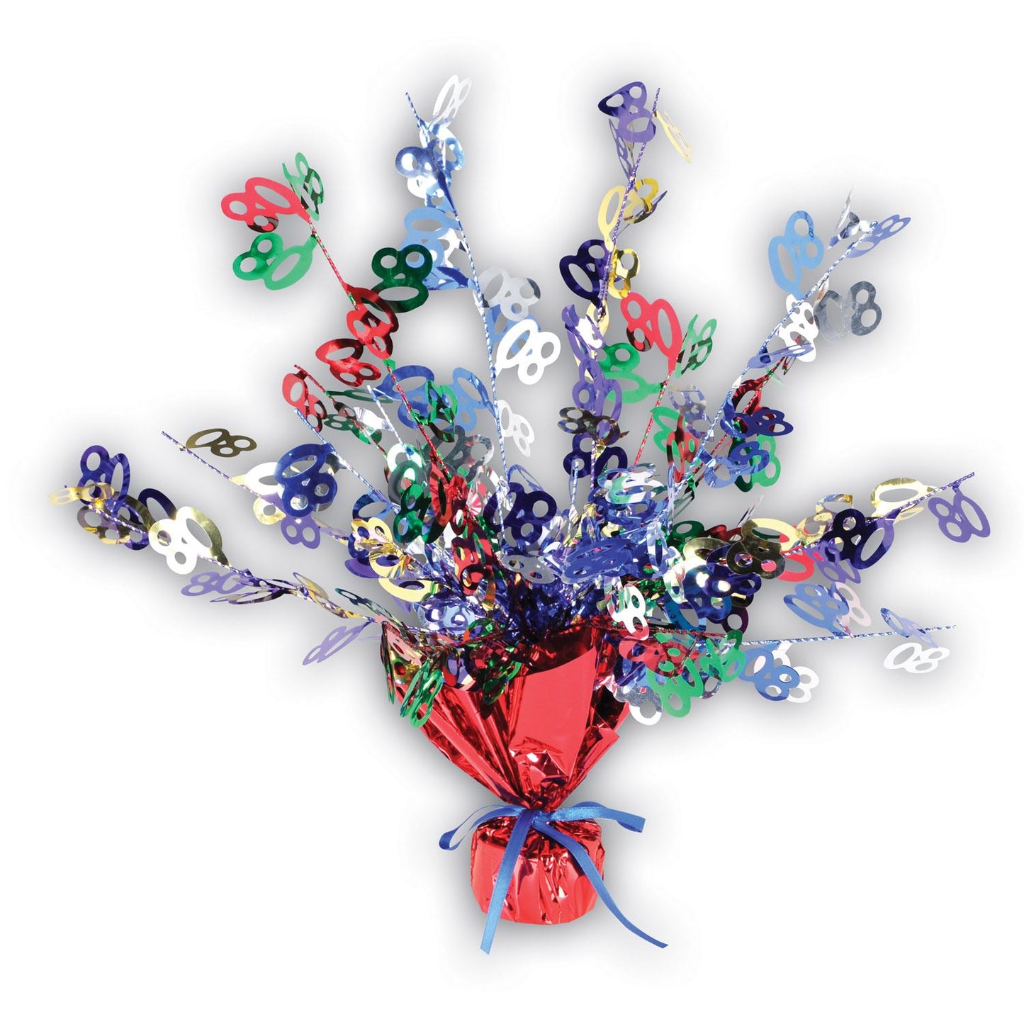 Beistle 80th Gleam N Burst Centerpiece - Birthday-Age Specific | Party Supply