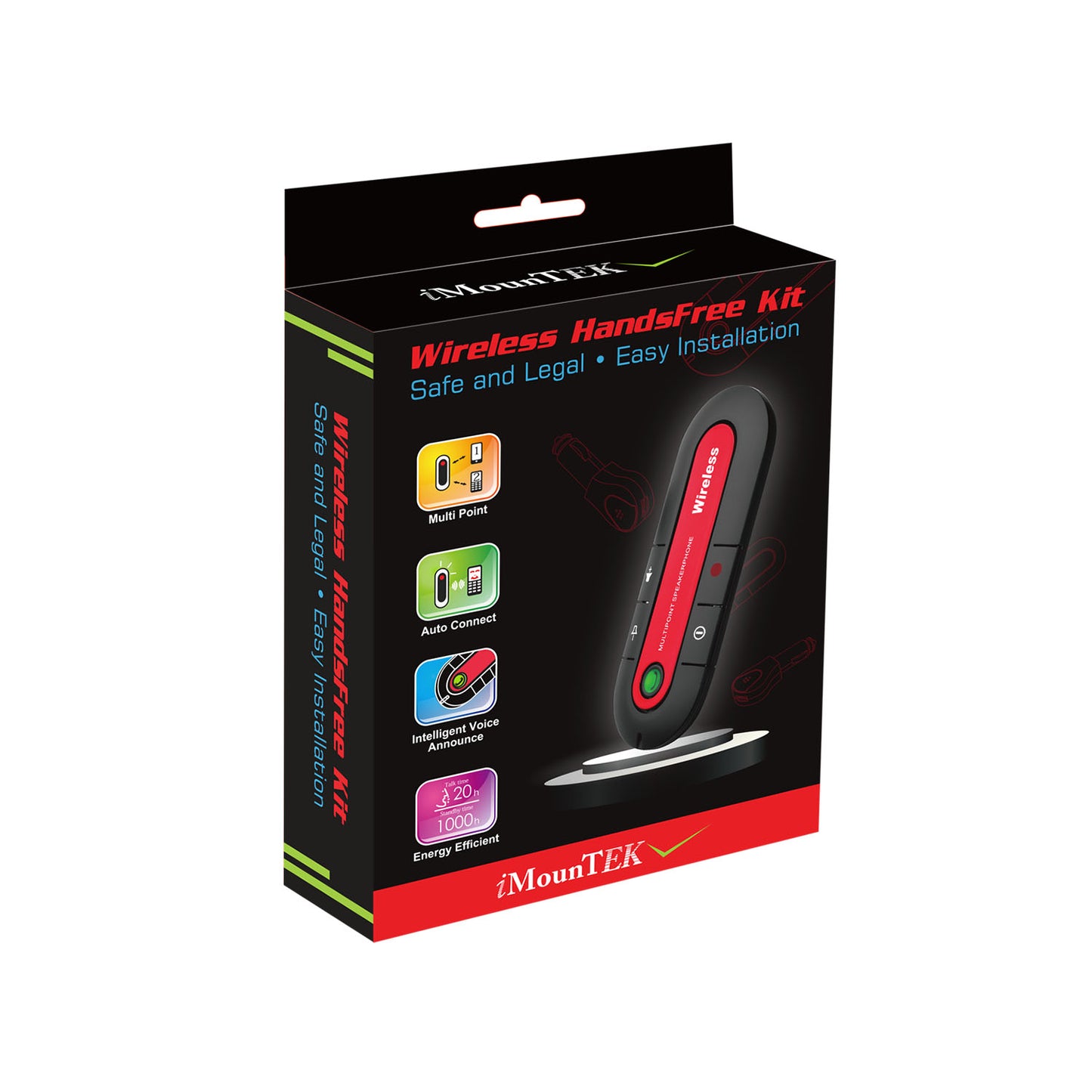 iMounTEK Convenient and Practical Wireless Speaker Kit Car Peripheral