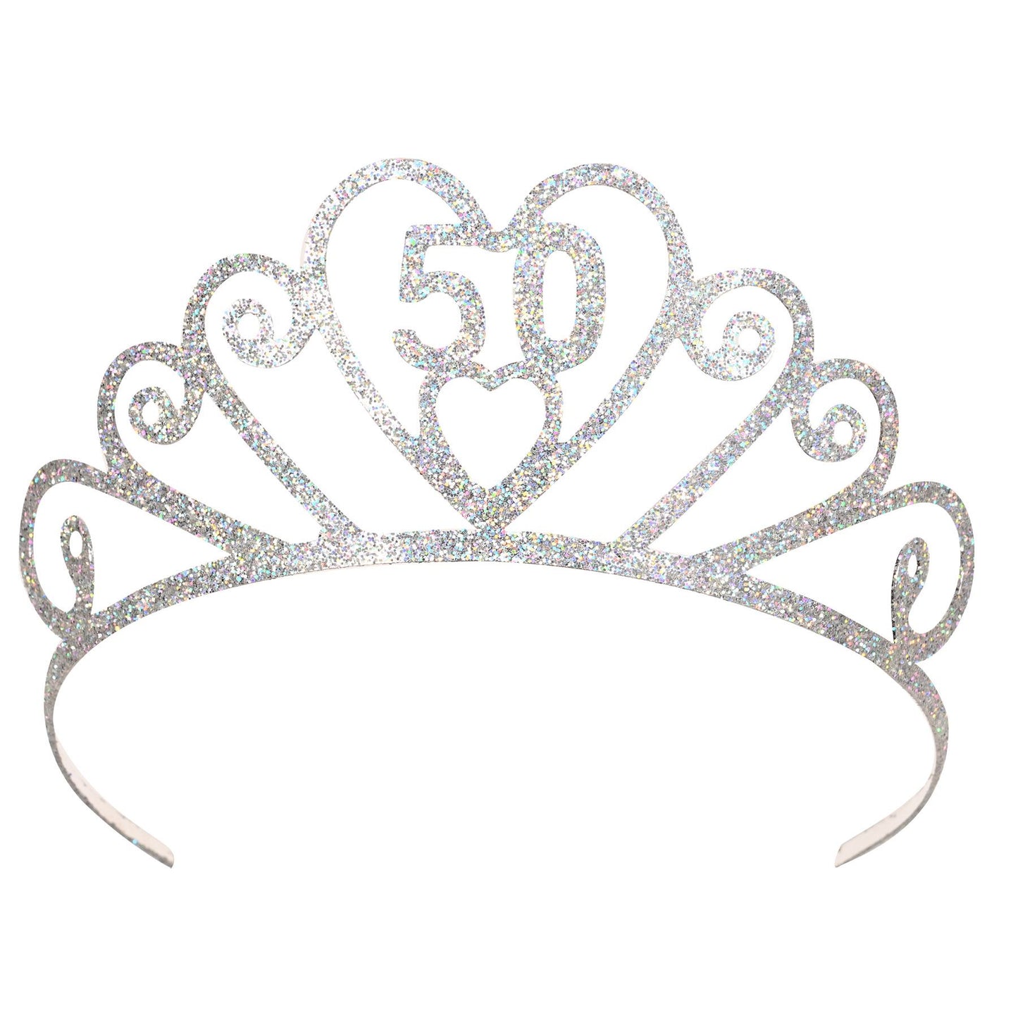Beistle Glittered 50 Tiara - Birthday-Age Specific | Party Supply | Decoration