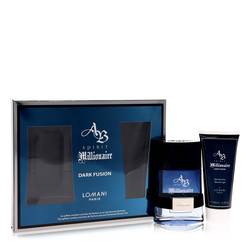 Lomani Spirit Millionaire Dark Fusion Gift Set | Spray + 3.3 oz Shower Gel | Men