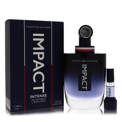 Tommy Hilfiger Impact Intense + 0.14 Travel Spray | 3.4 oz Eau De Parfum Spray + 0.14 Travel Spray | Men