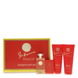 Touch Gift Set By Fred Hayman | 3.4 oz Eau De Toilette Spary + 6.7 oz Body Lotion + 6.7 oz Shower Gel + 0.61 oz Pocket Soray | Women