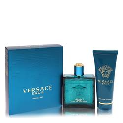 Versace Eros Gift Set | 3.4 oz EDT Spray + 3.4 oz Shower Gel | Men