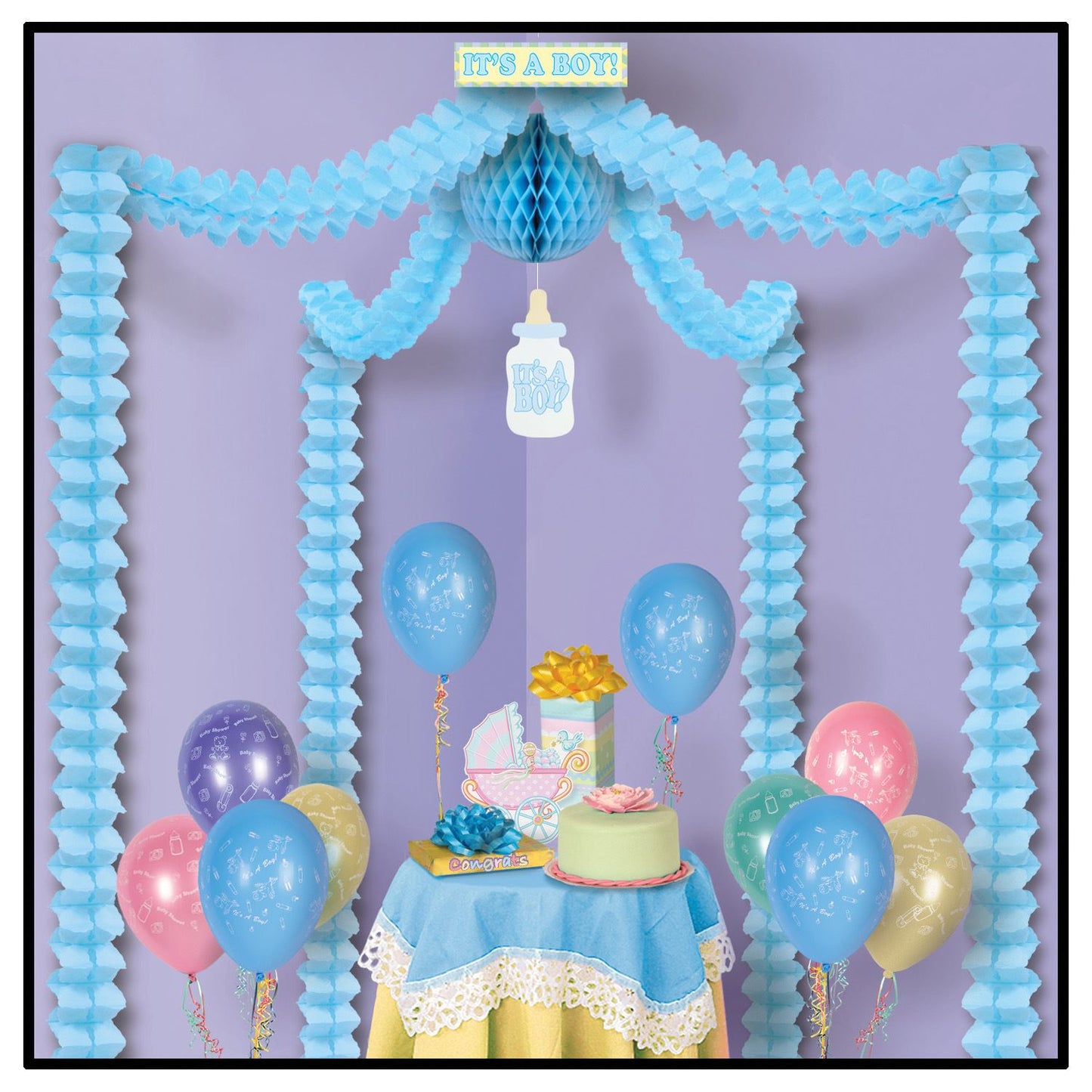 Beistle It's A Boy Party Canopy - Baby Shower | Party Supply | Decoration