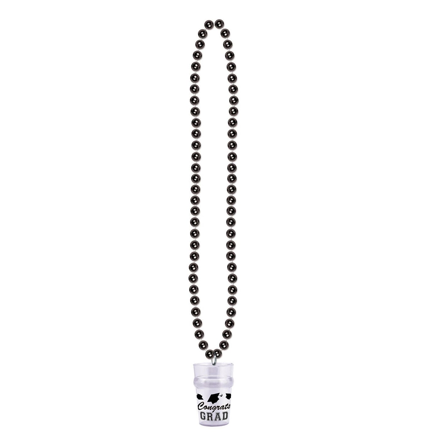 Beistle Black Beads with Graduation Class Medallion | Party Supply