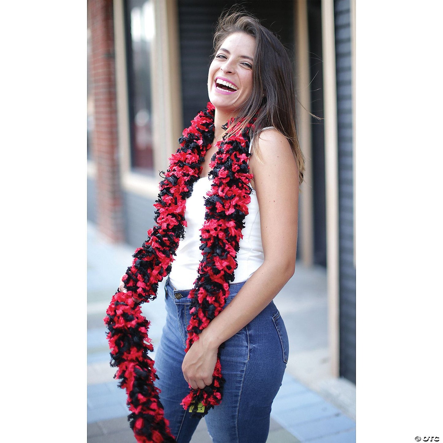 Featherless Boa-Red/Black