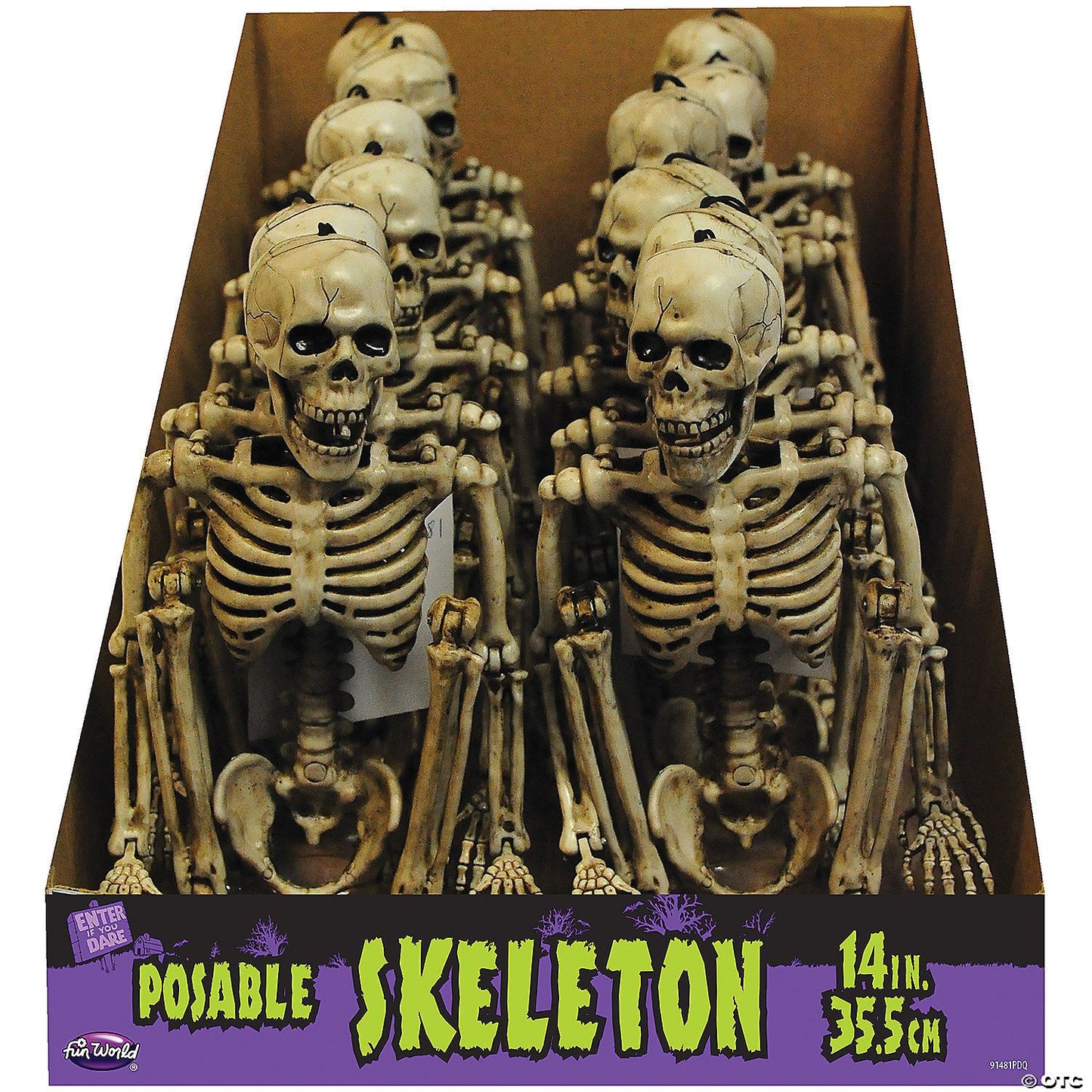 14" Poseable Skeleton Decoration - 1 Pc. | Halloween Decoration