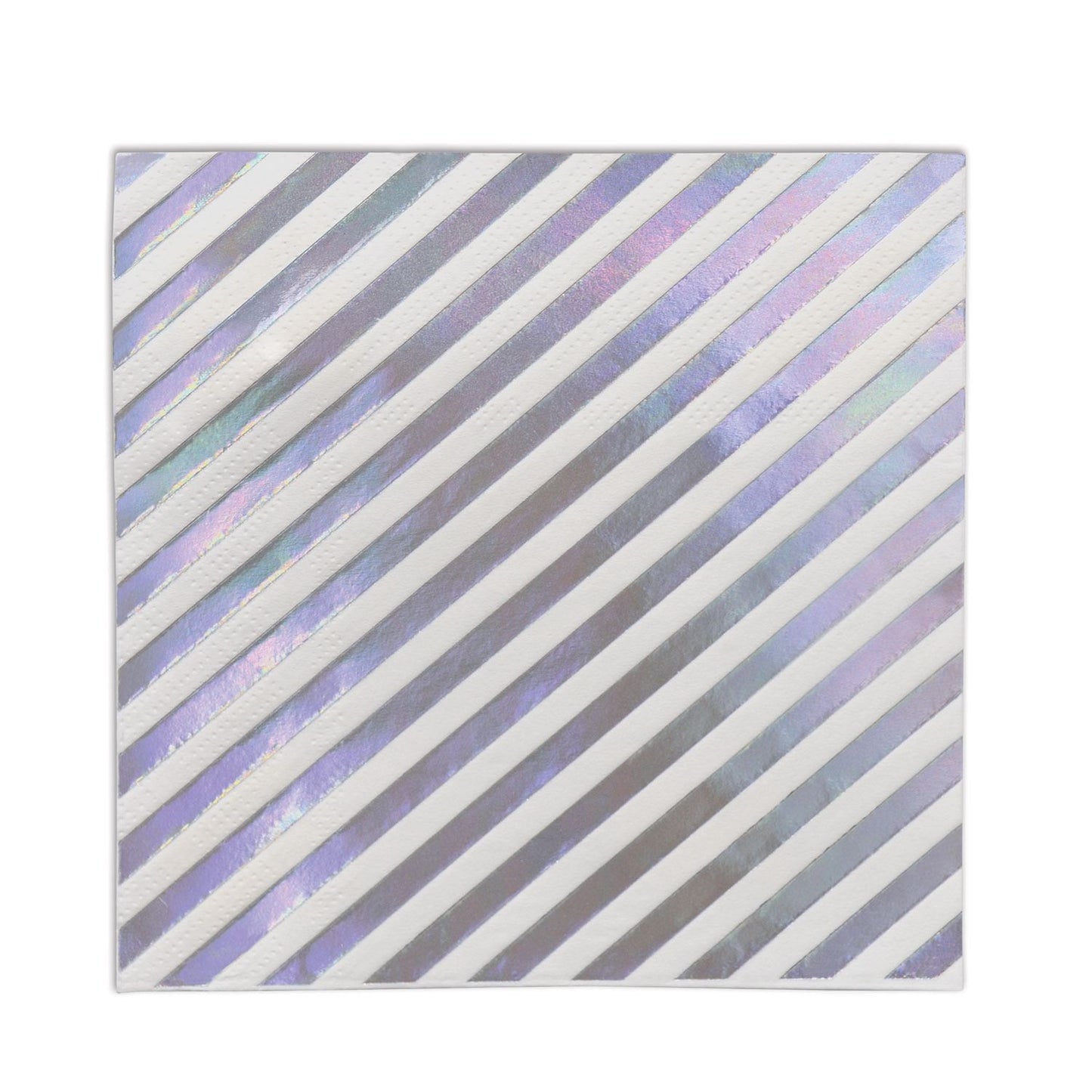 Beistle Iridescent Stripes Beverage Napkins - General Occasion | Party Supply