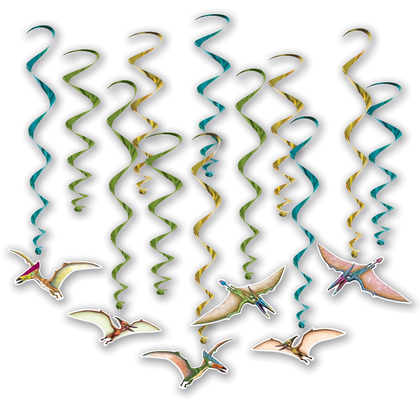Beistle Dinosaur Whirls - Dinosaurs | Party Supply | Decoration