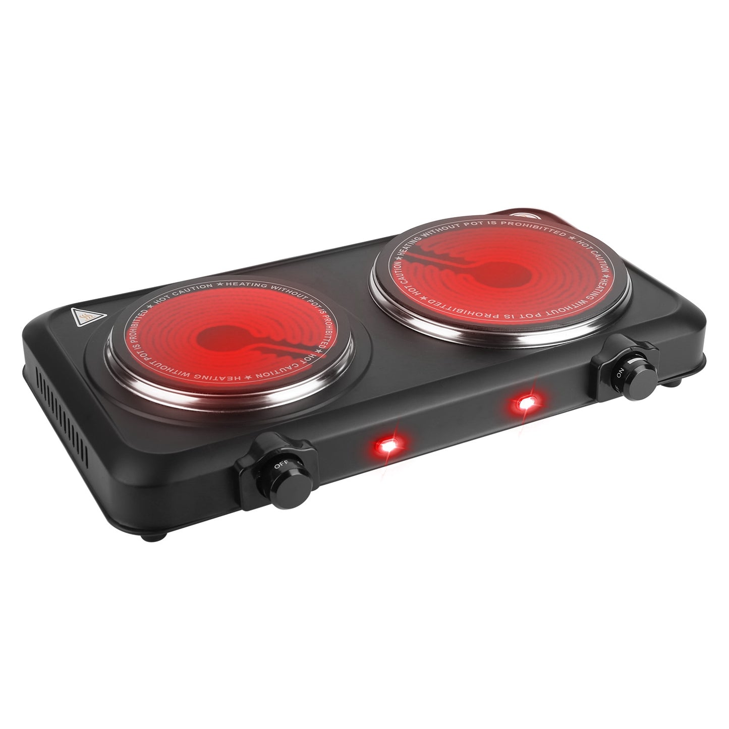 1800W Electric Infrared Dual Burner Portable Heating Hot Plate Stove Counte 0444