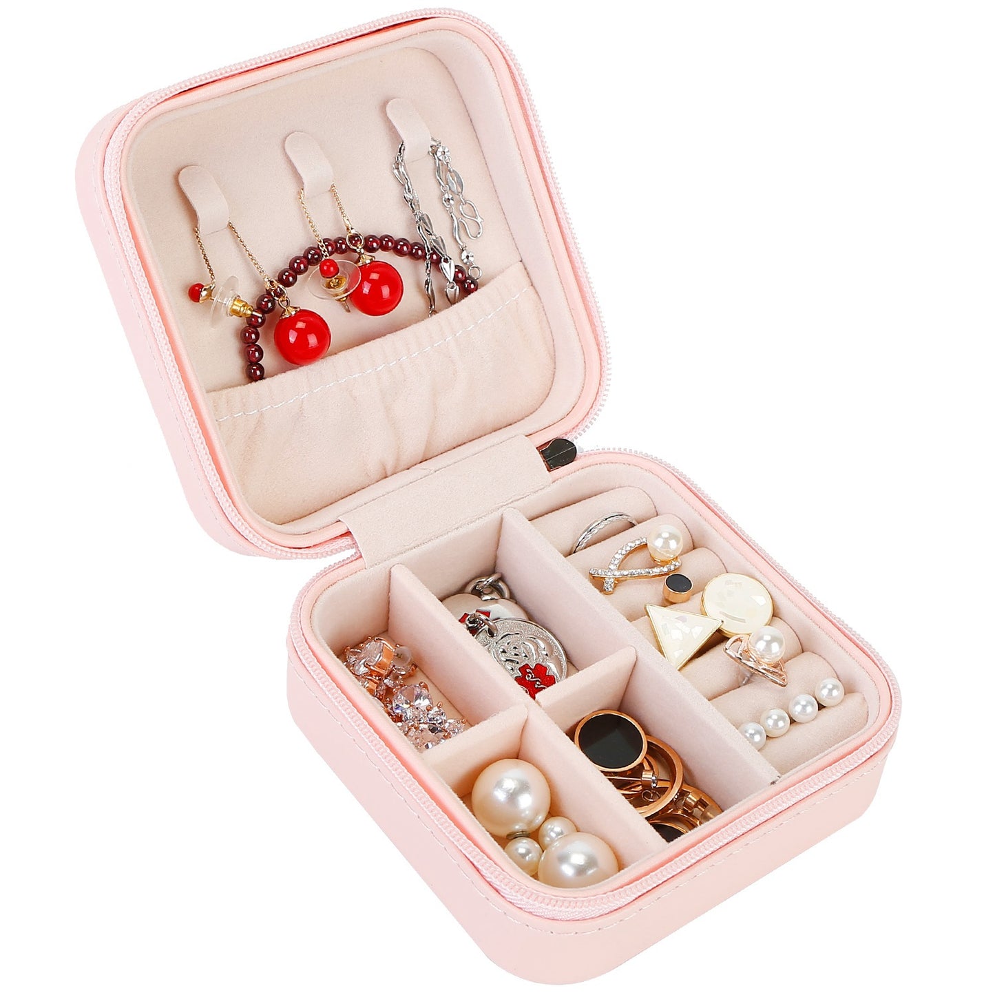 Mini Jewelry Storage Box Portable Ring Earring Necklace Storage Travel Case 5696