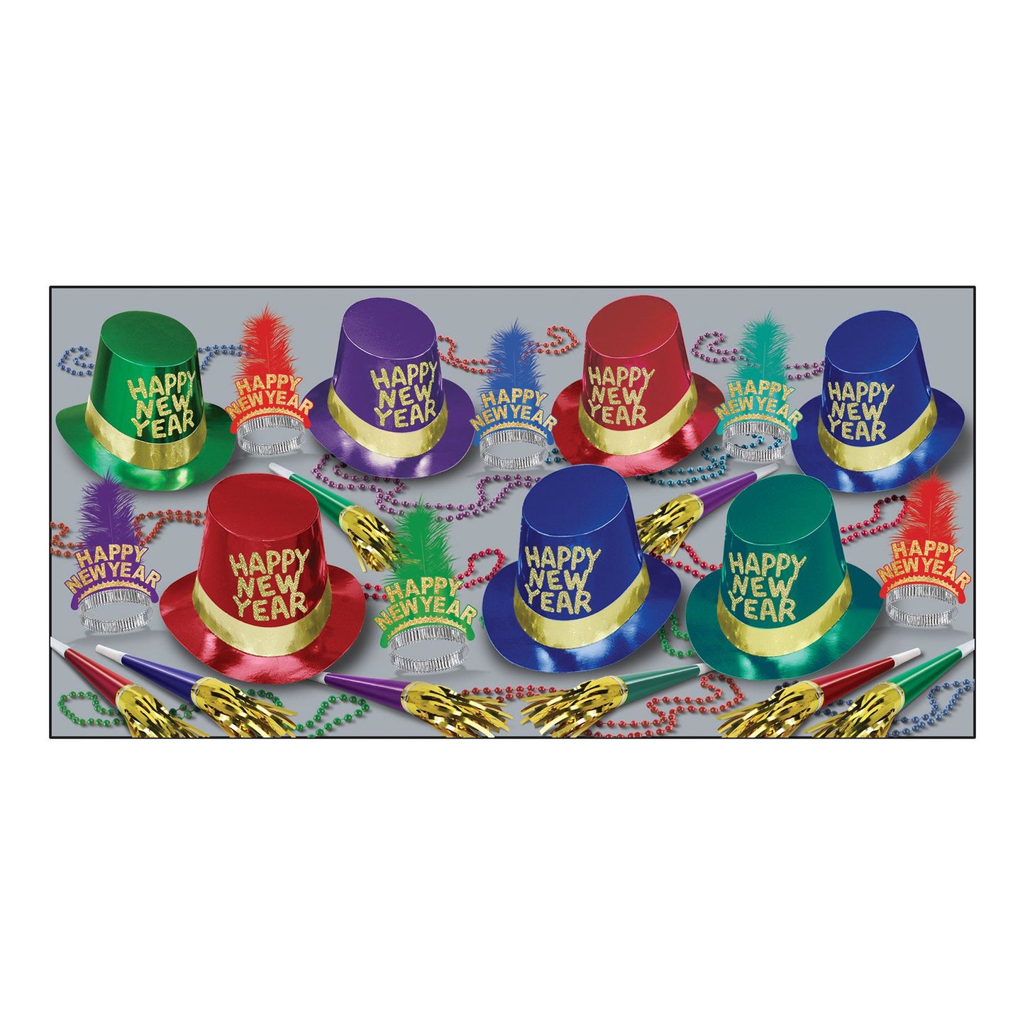 Beistle Gold Coast New Year Assortment (for 50 people) - New Years | Party