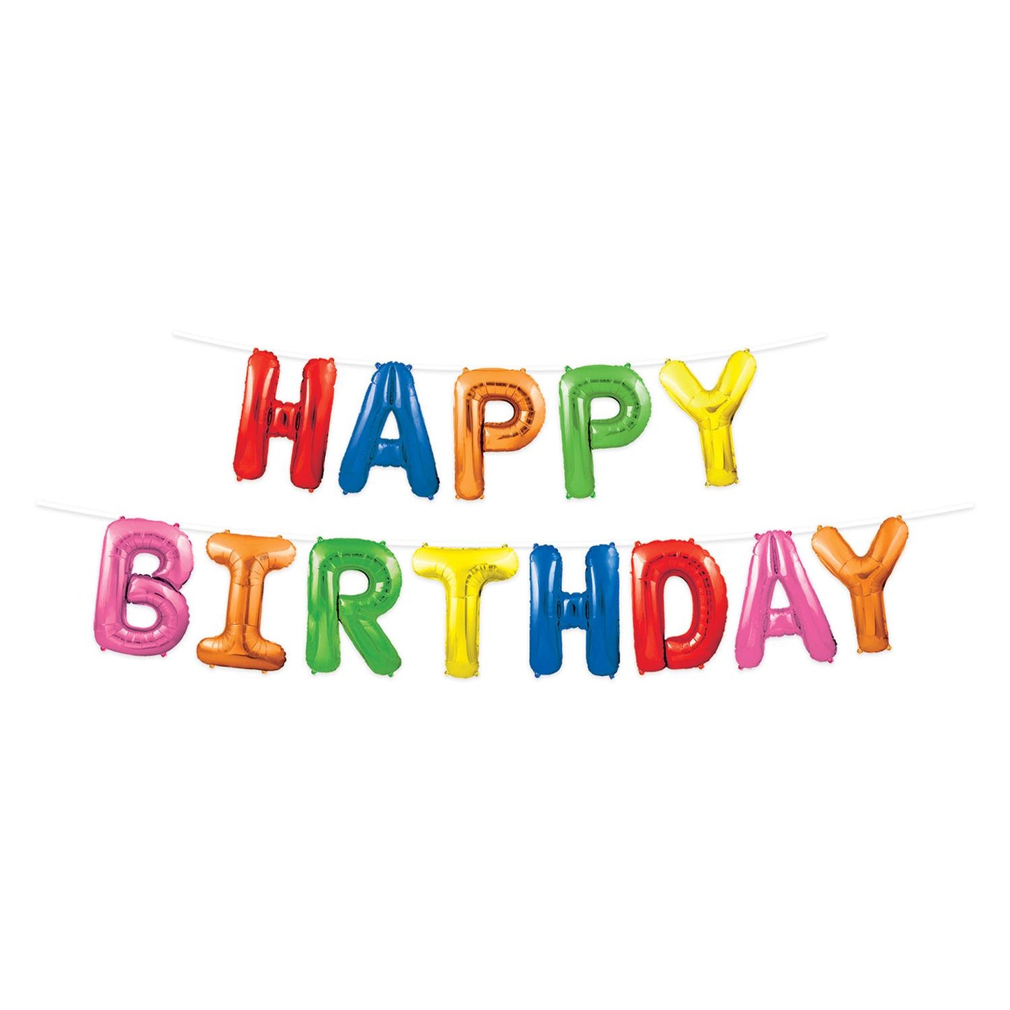 Beistle Happy Birthday Balloon Streamer - Multi Color | Party Supply