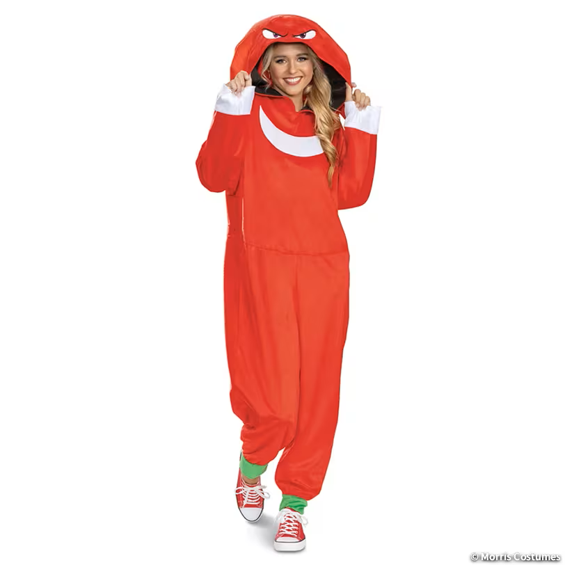 Adults Sonic the Hedgehog 3- Knuckles the Echidna Costume - Small/Medium 38-40