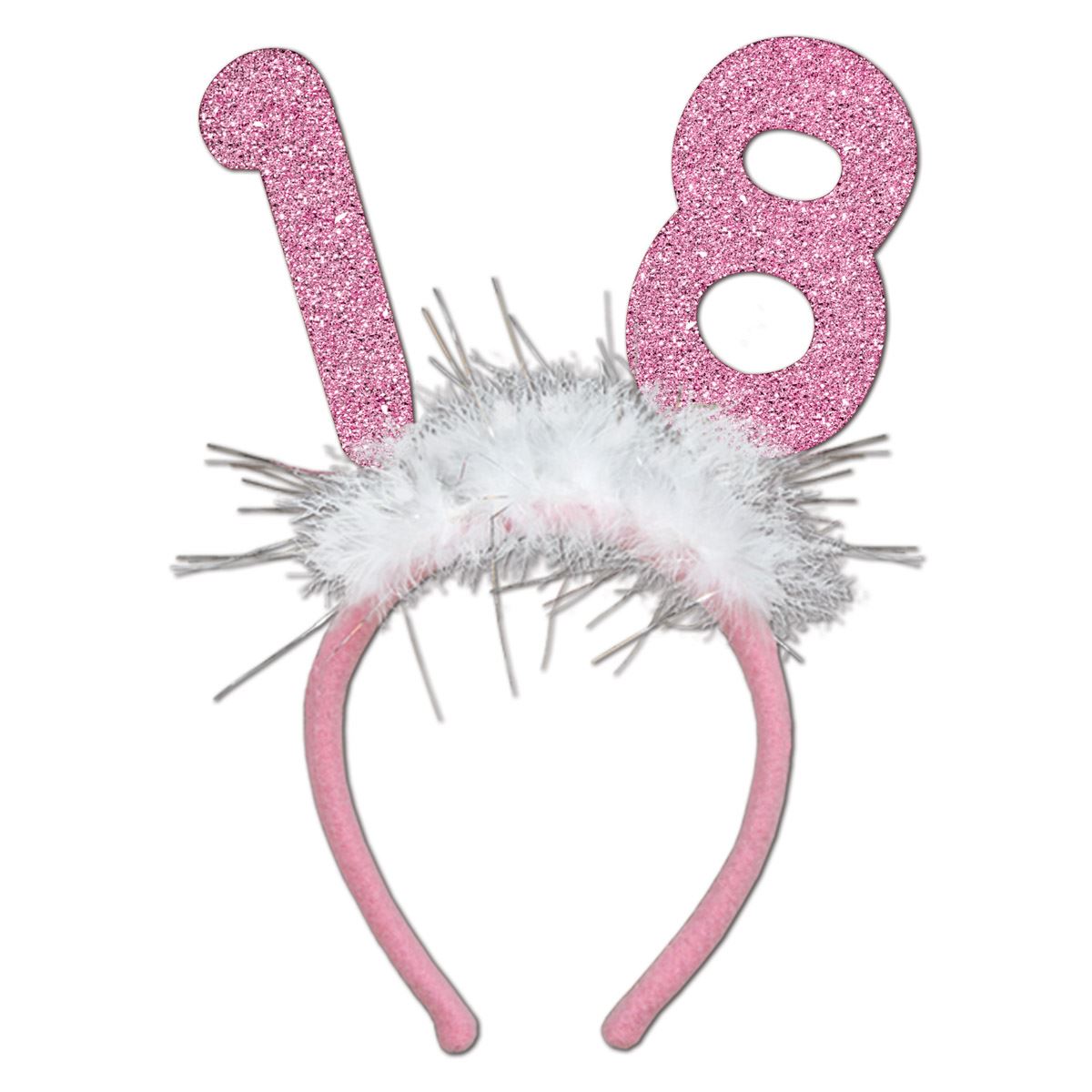Beistle 18th Glittered Boppers with Marabou - Birthday-Age Specific | Party