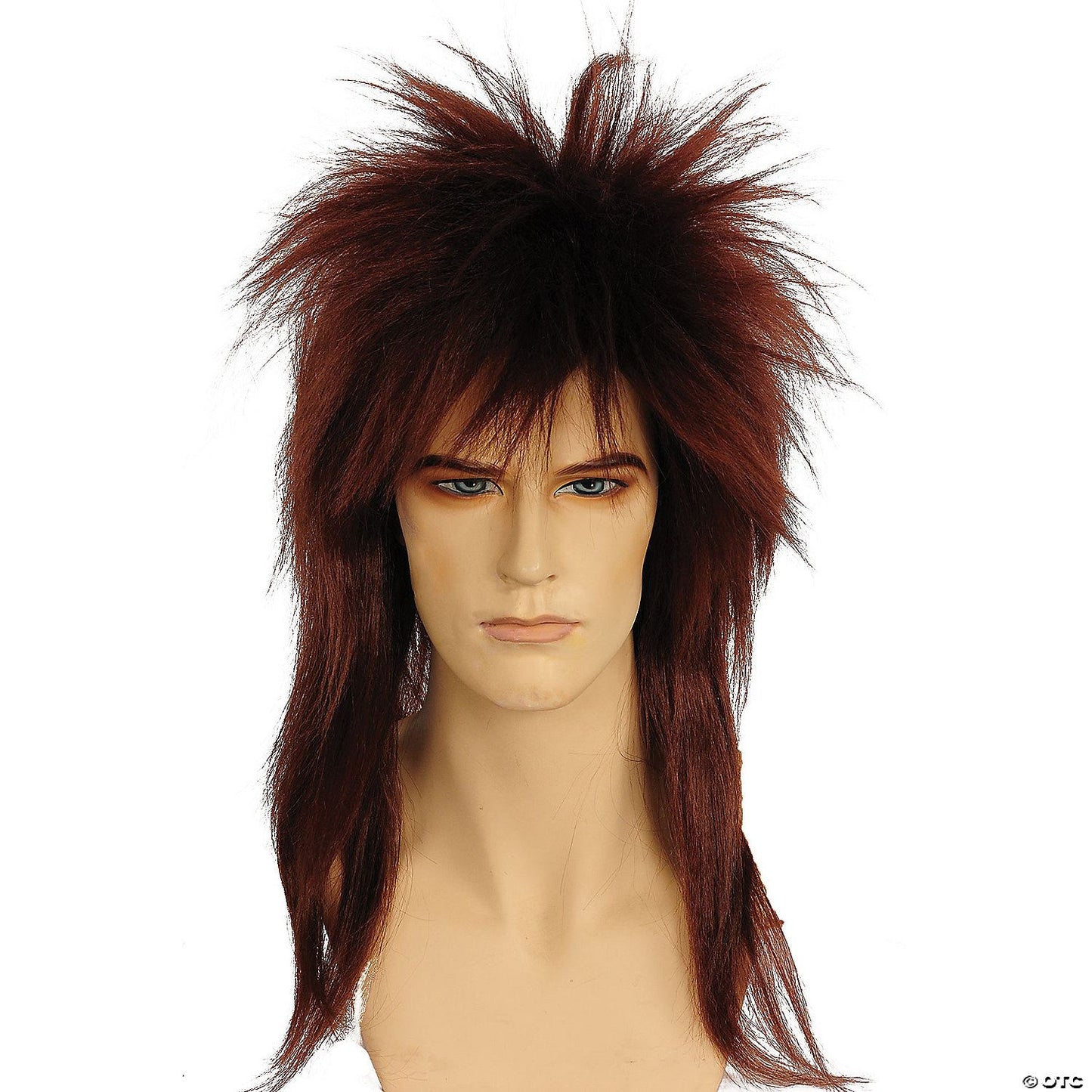 Mens | Adult Punk Fright Wig Medium Brown 4 | Brown-Medium