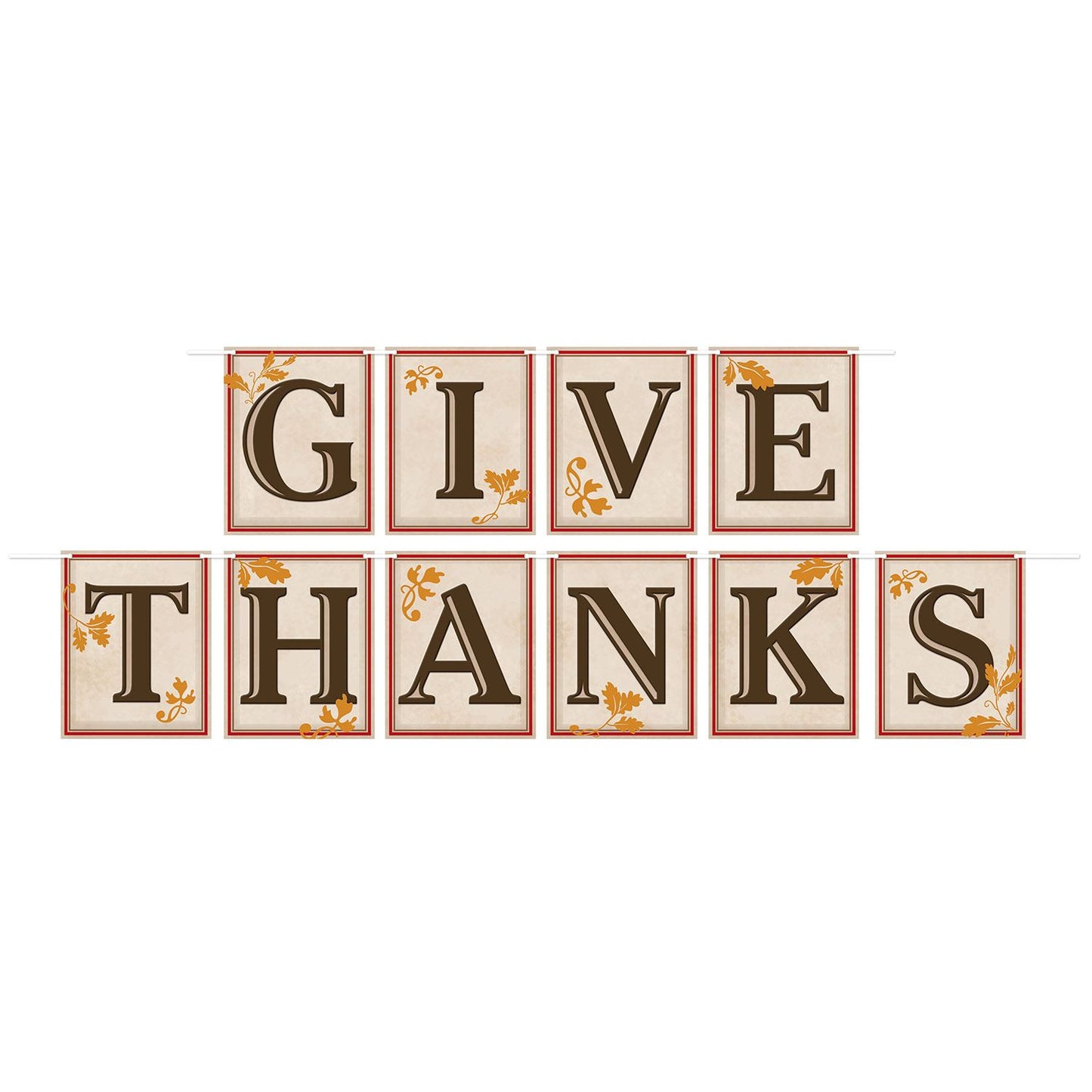 Beistle Give Thanks Streamer - Thanksgiving/Fall | Party Supply | Decoration