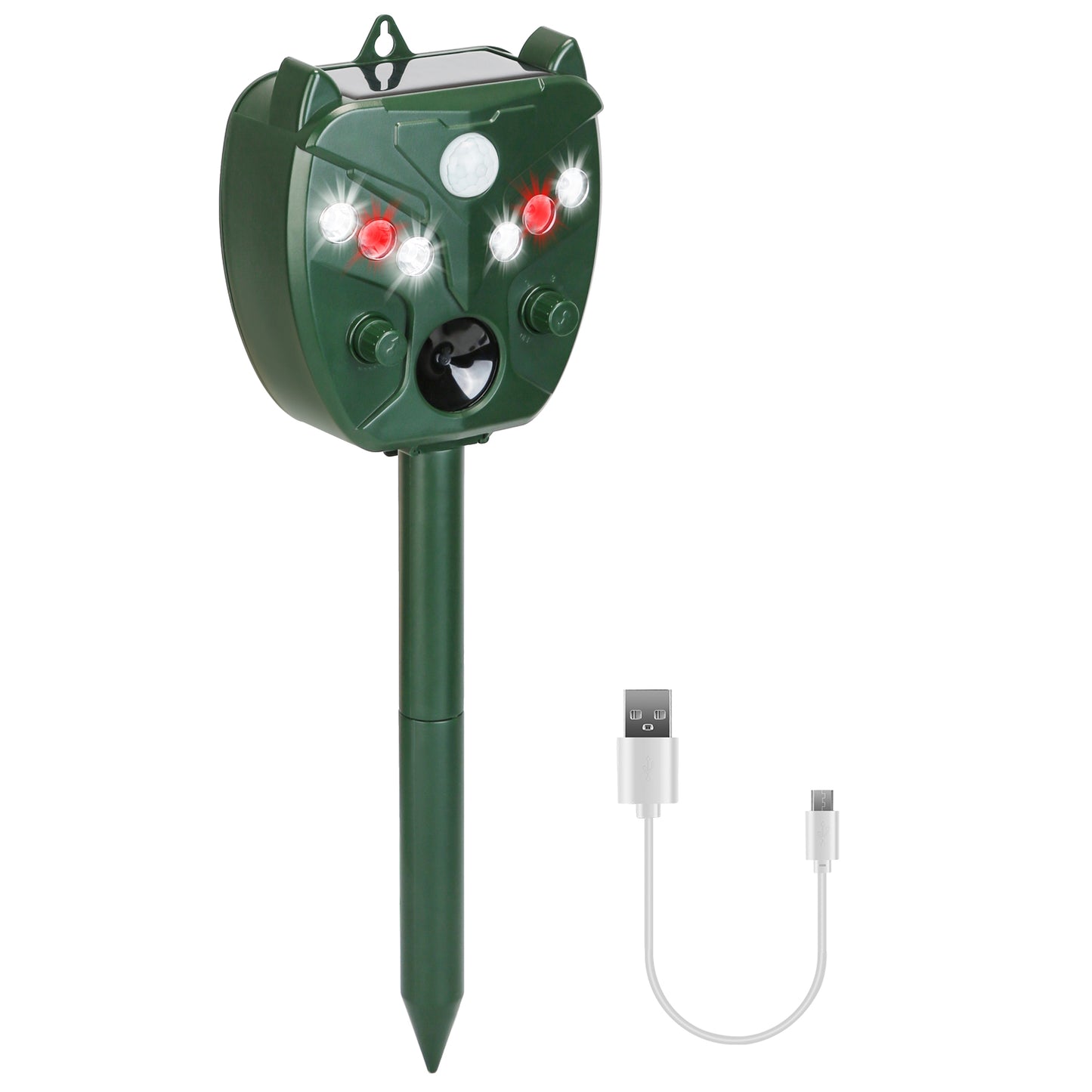 Ultrasonic Solar Animal Repeller Outdoor Mole Snake Squirrel Mouse Chaser