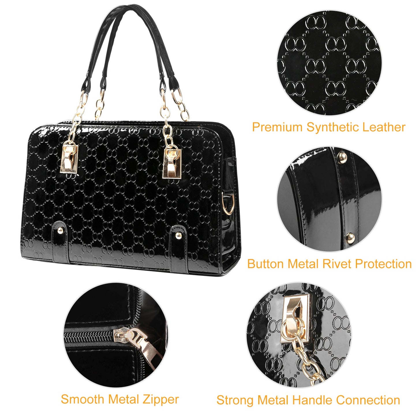 Women s Fashion Leather Handbag Lady Purses Tote Bags Shoulder Satchel