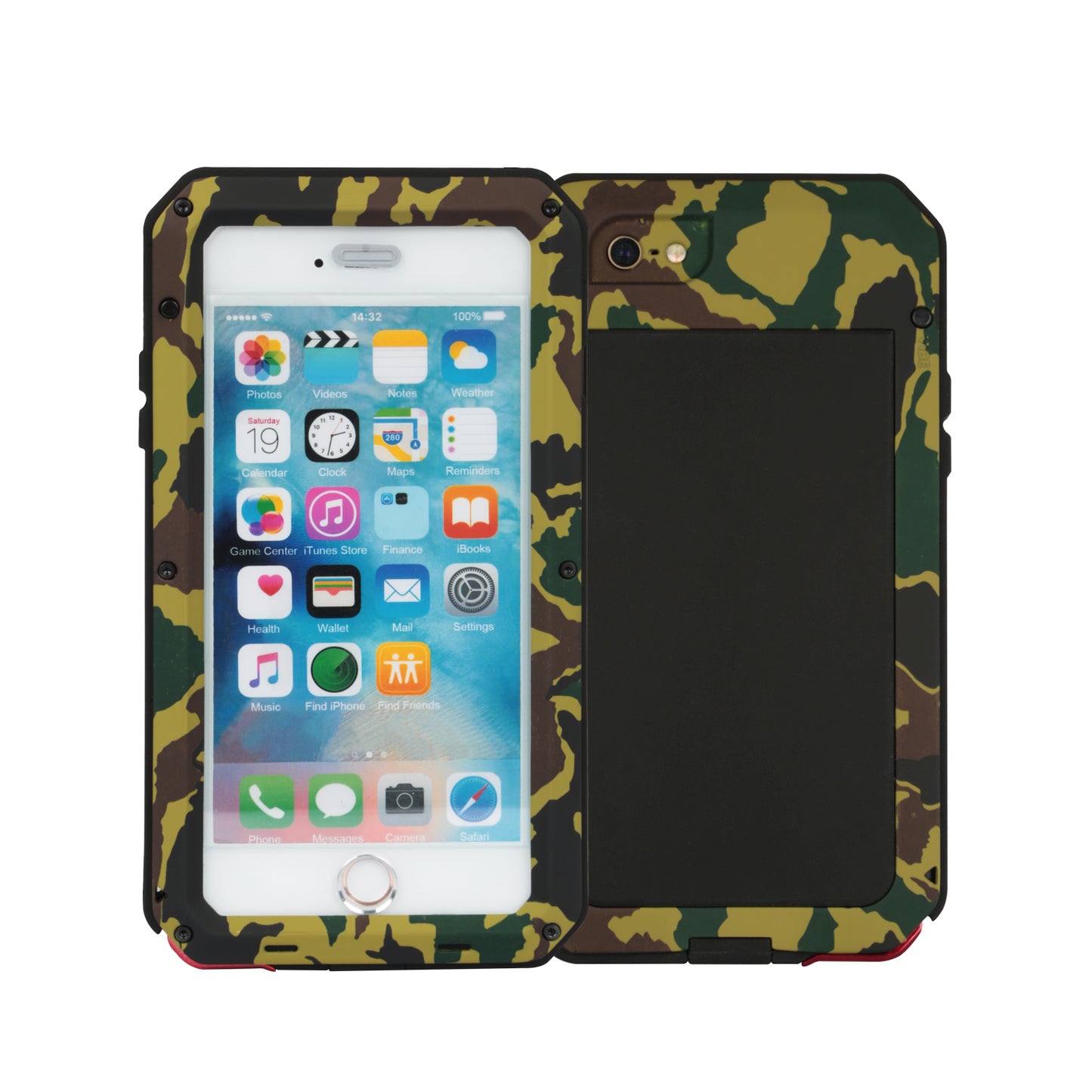 Rugged Shock-Resistant Hybrid Full Cover Case For iPhone 6 Plus Cellphone & 0612